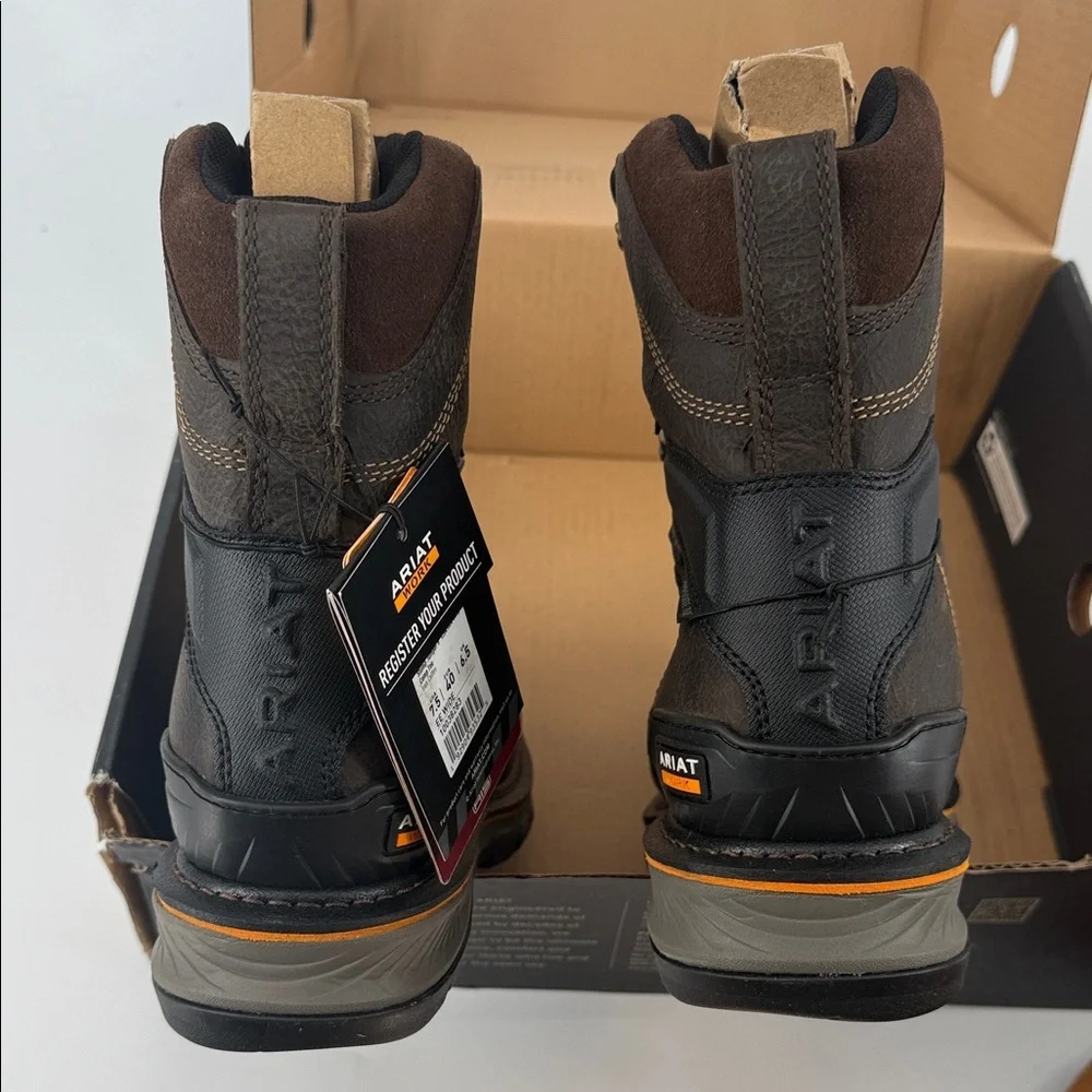 NWT Ariat Mens CSA Glacier Grip 8-Inch Waterproof Composite Toe Work Boot sz 7.5